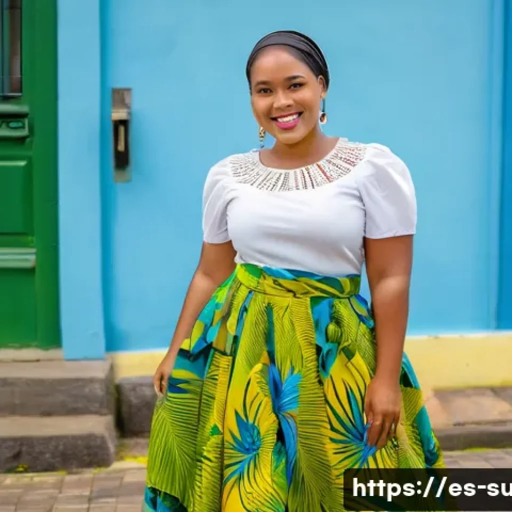 수리남에서 가장 인기 있는 유튜버와 인플루언서 - **"A stylish, confident young Surinamese woman, in her mid-20s, poses on a vibrant street in Paramar...